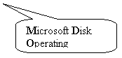 Rounded Rectangular Callout: Microsoft Disk Operating System

